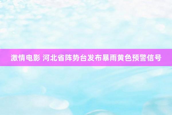 激情电影 河北省阵势台发布暴雨黄色预警信号
