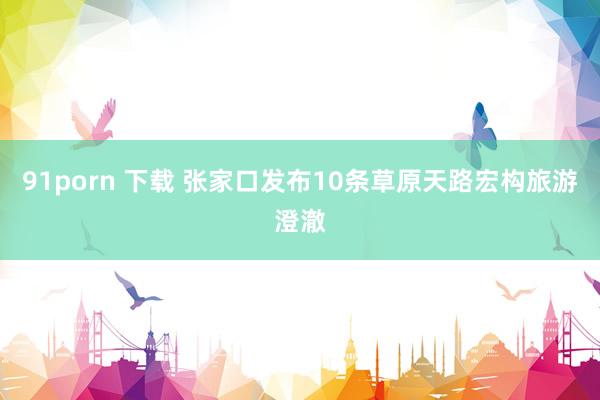 91porn 下载 张家口发布10条草原天路宏构旅游澄澈