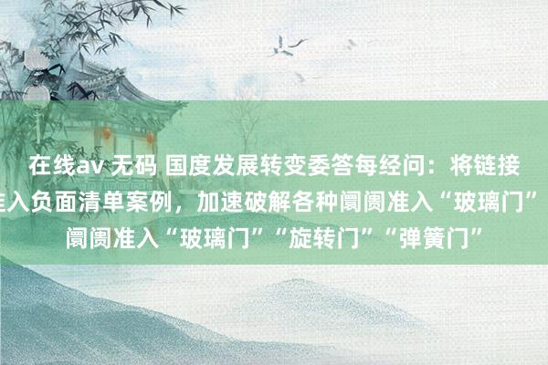 在线av 无码 国度发展转变委答每经问：将链接归集通报抵牾阛阓准入负面清单案例，加速破解各种阛阓准入“玻璃门”“旋转门”“弹簧门”