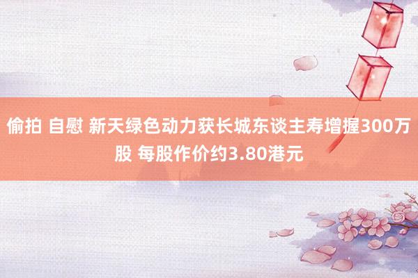 偷拍 自慰 新天绿色动力获长城东谈主寿增握300万股 每股作价约3.80港元